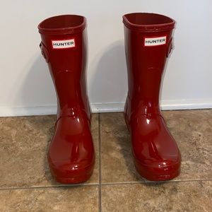 Red Short Hunter Boots - Size 7